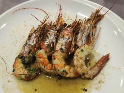 Gambones asados al horno