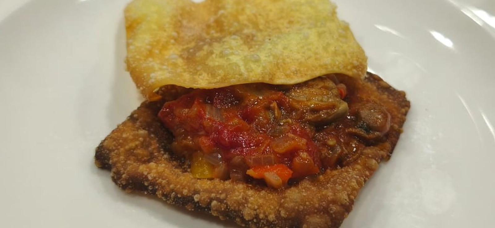 Crujiente de zamburiñas