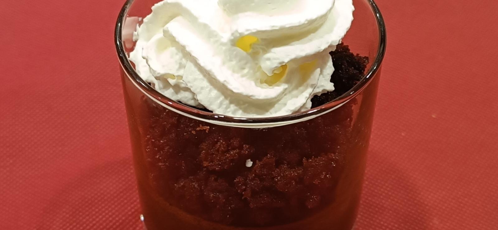 Flan de café con tarta Guiness